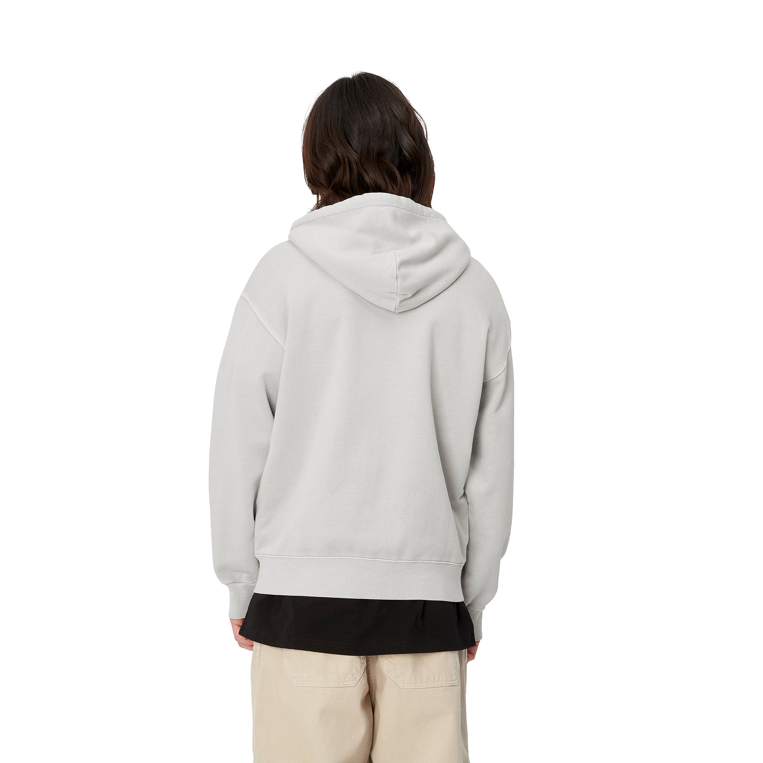 HOODED NELSON JACKET SONIC SILVER GARMENT DYED