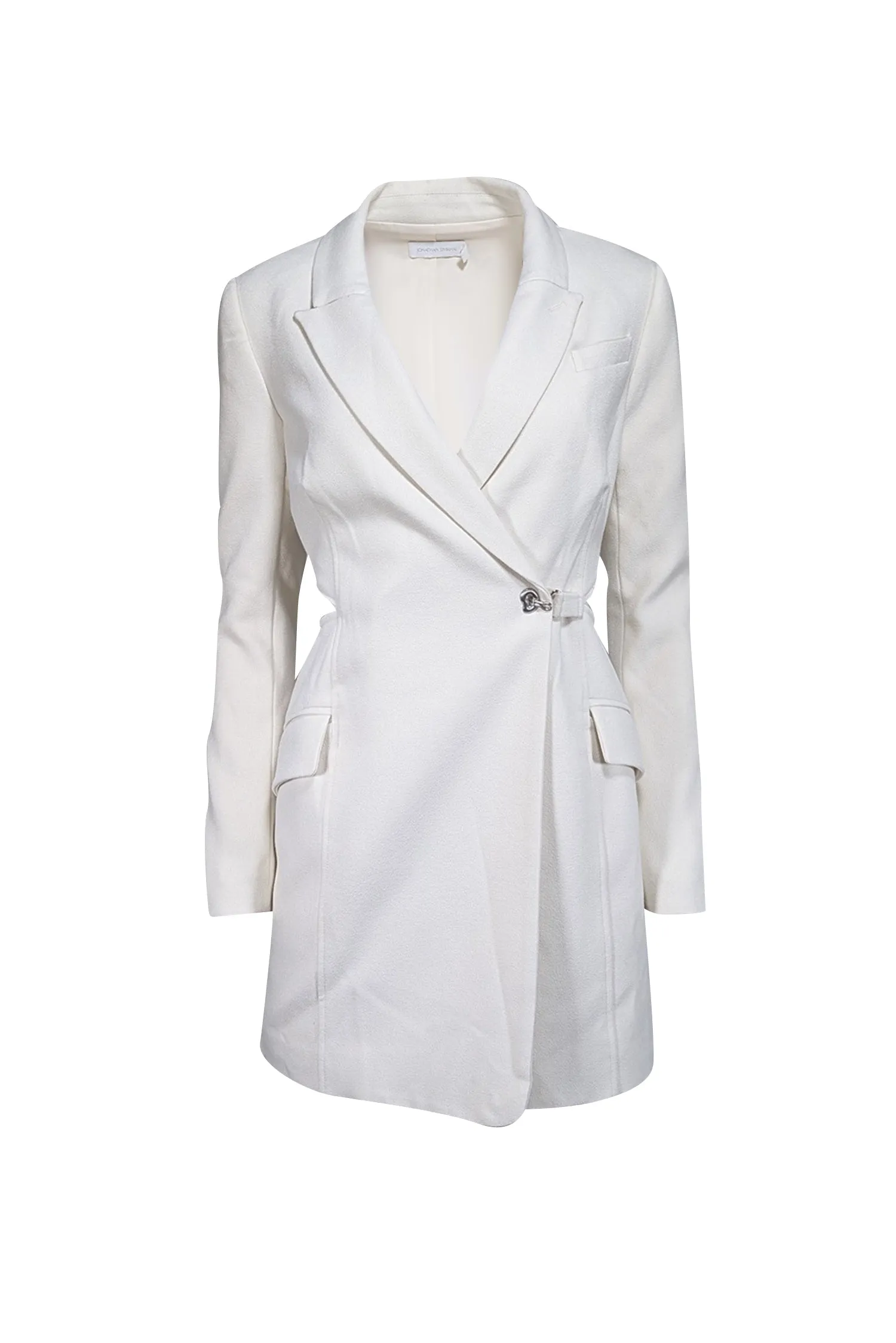 Jonathan Simkhai - Ivory Wrap Front Blazer Dress Sz 0