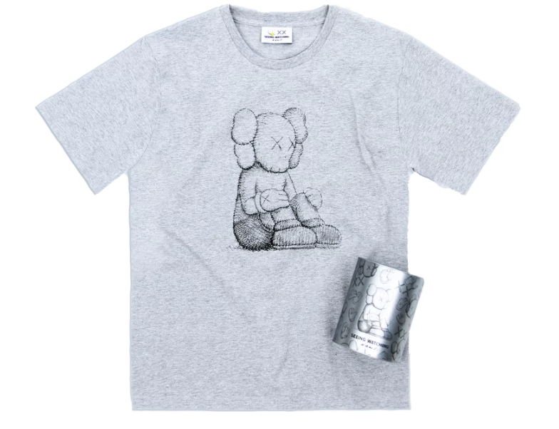 KAWS Seeing/Watching Companion Canned Tee Grey