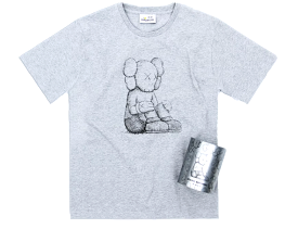 KAWS Seeing/Watching Companion Canned Tee Grey