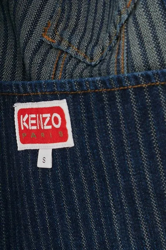 Kenzo denim jacket Trucker Jacket Stripped women's blue color FE62DV2456F2.DD