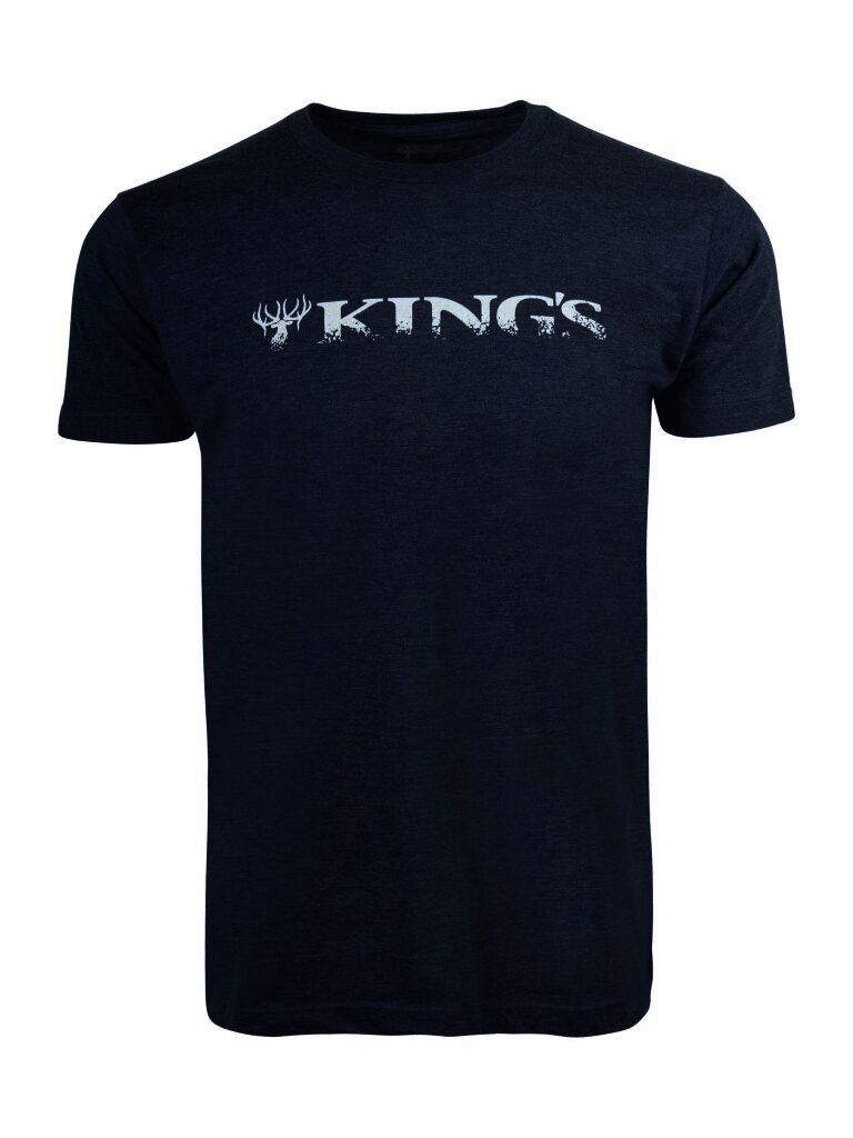 King's Camo Men's Horizontal Logo Tee in Heather Denim