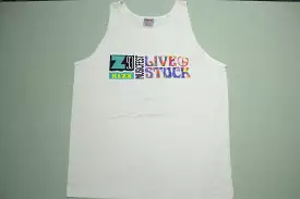 KLZX 93 Live Stock Music Fest Vintage 90's Peace Love Utah Classic Rock Tank Top