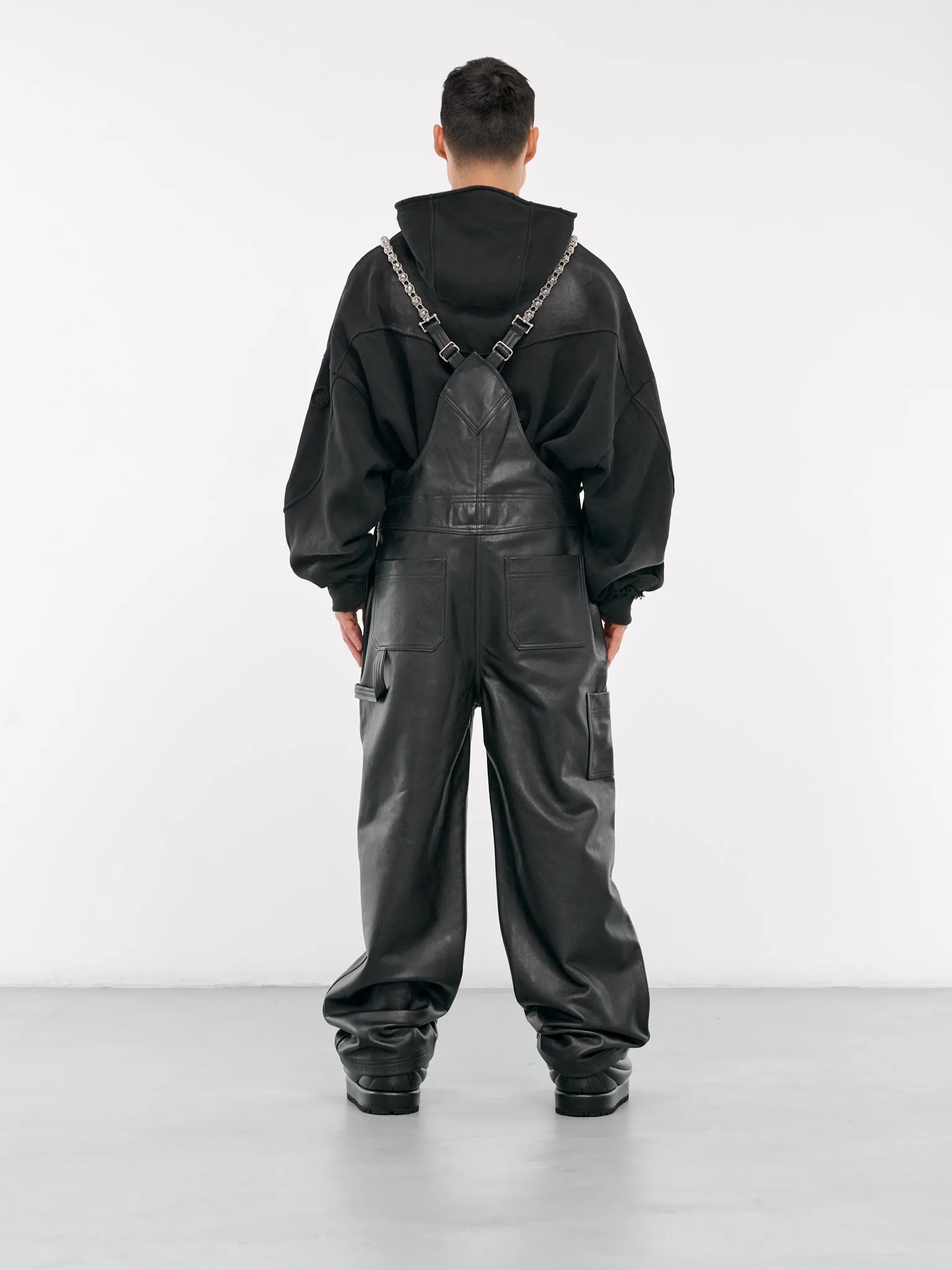 Leather Overalls (MF24LBSB-JS2037-BLACK)