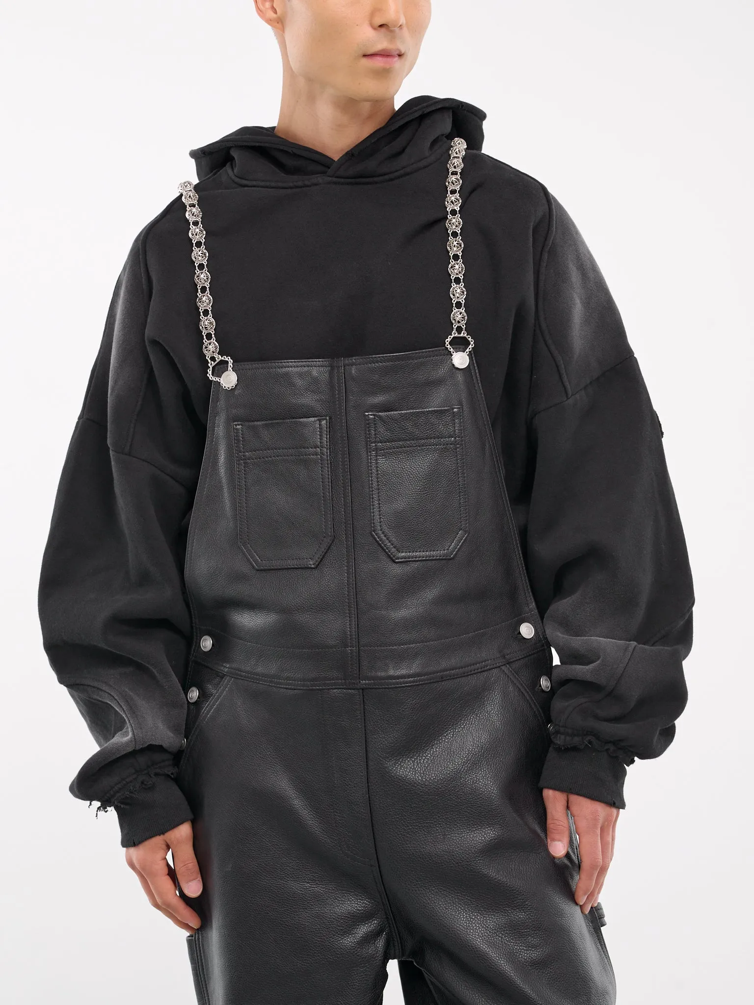 Leather Overalls (MF24LBSB-JS2037-BLACK)