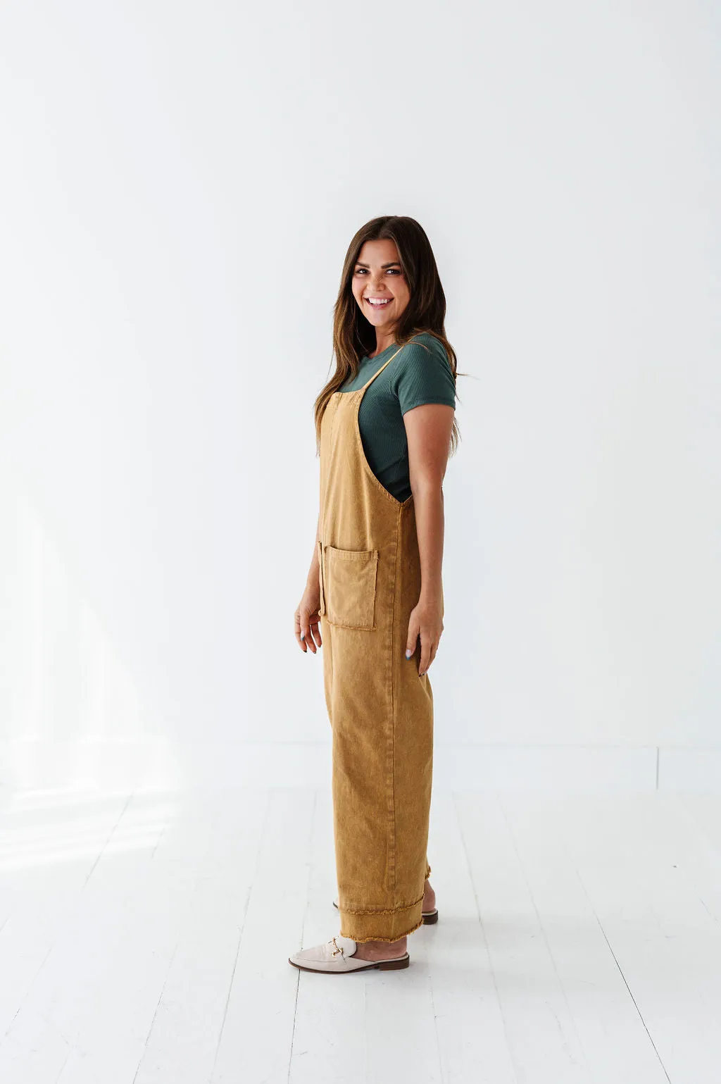 Leighton Overalls in Camel