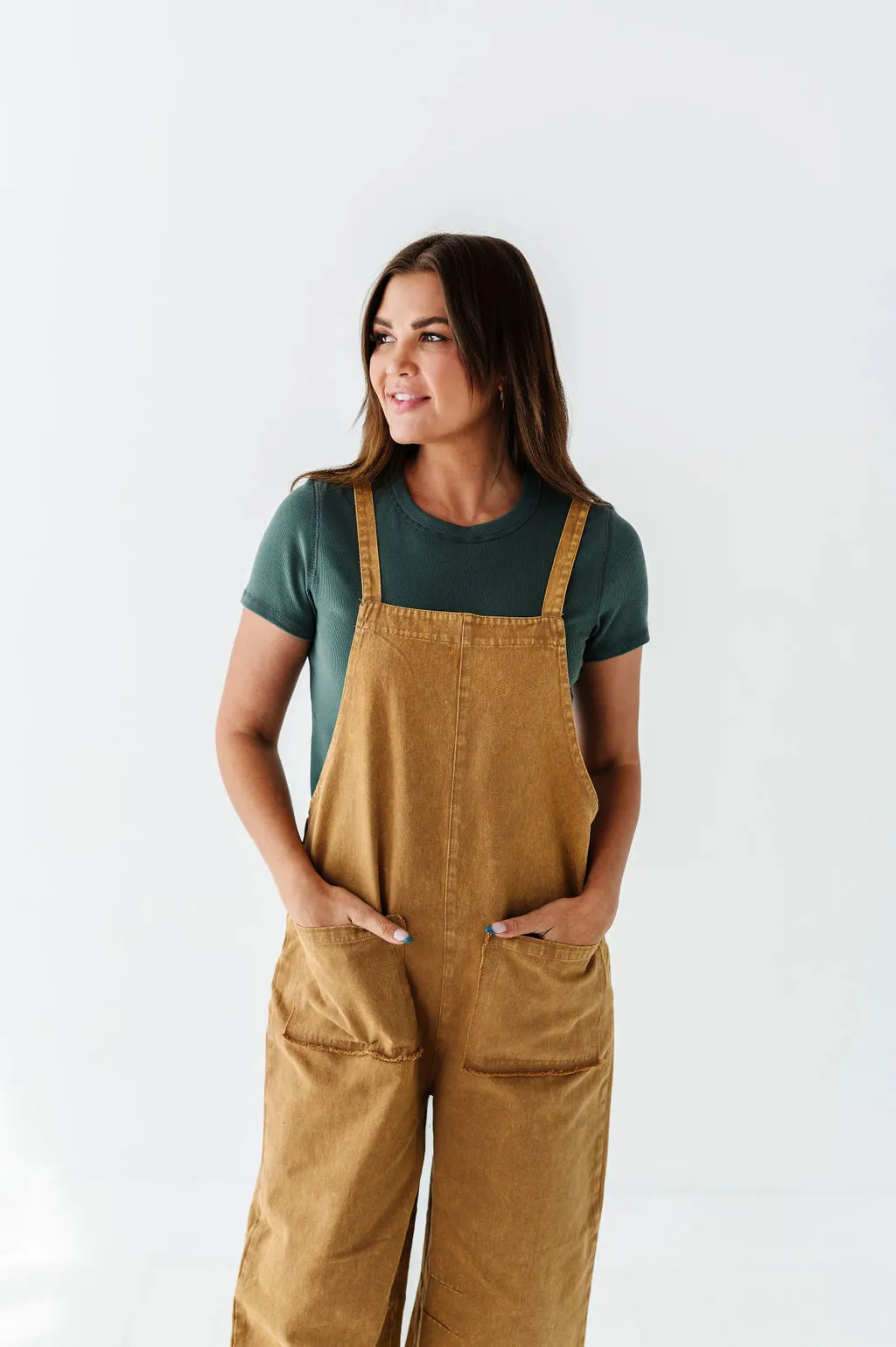 Leighton Overalls in Camel