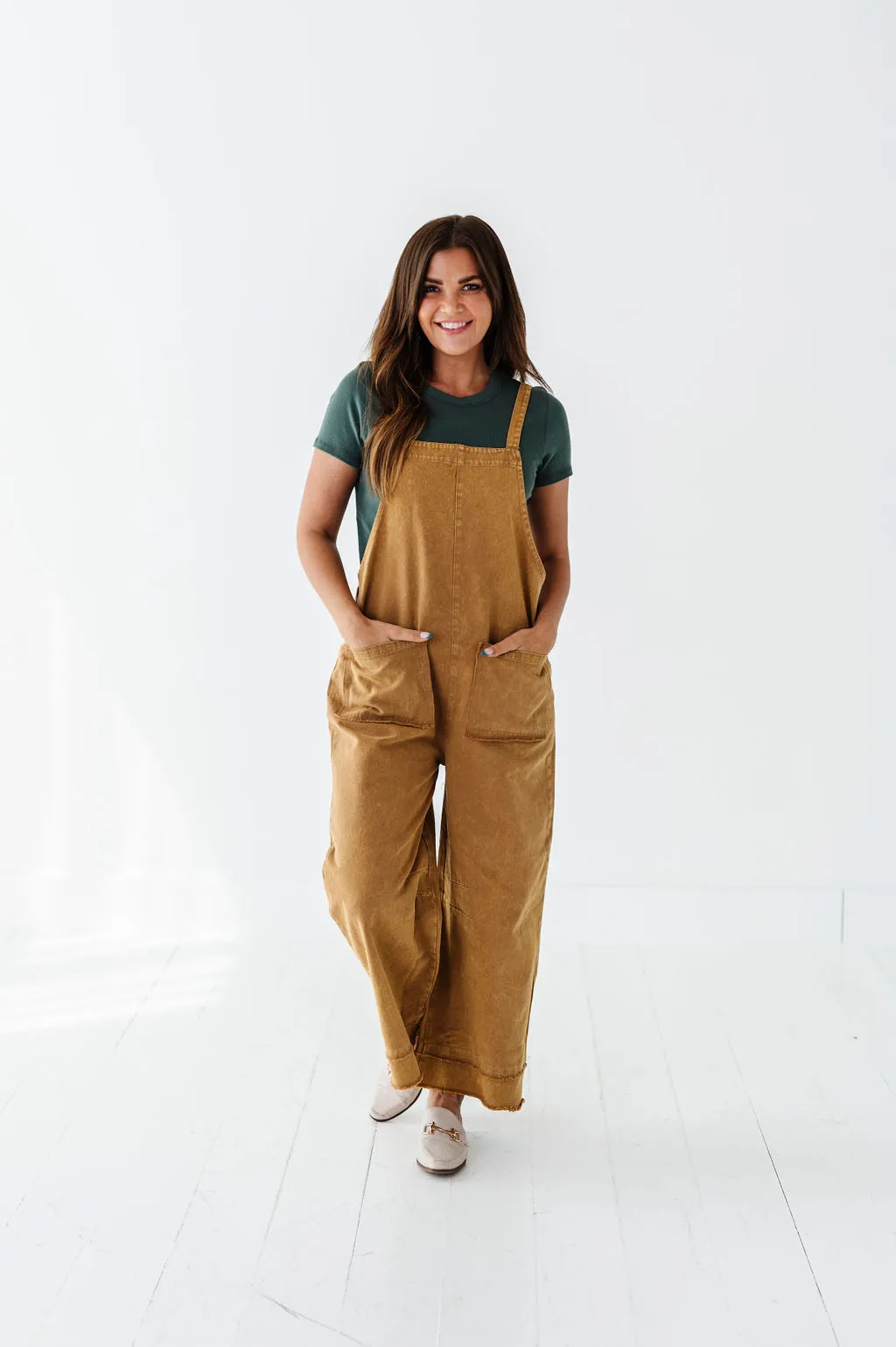 Leighton Overalls in Camel