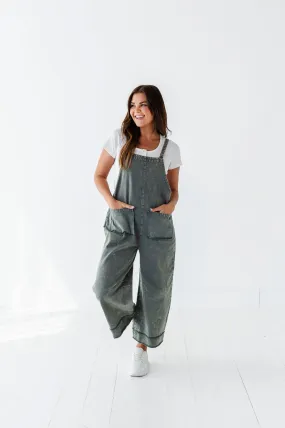 Leighton Overalls in Grey Blue