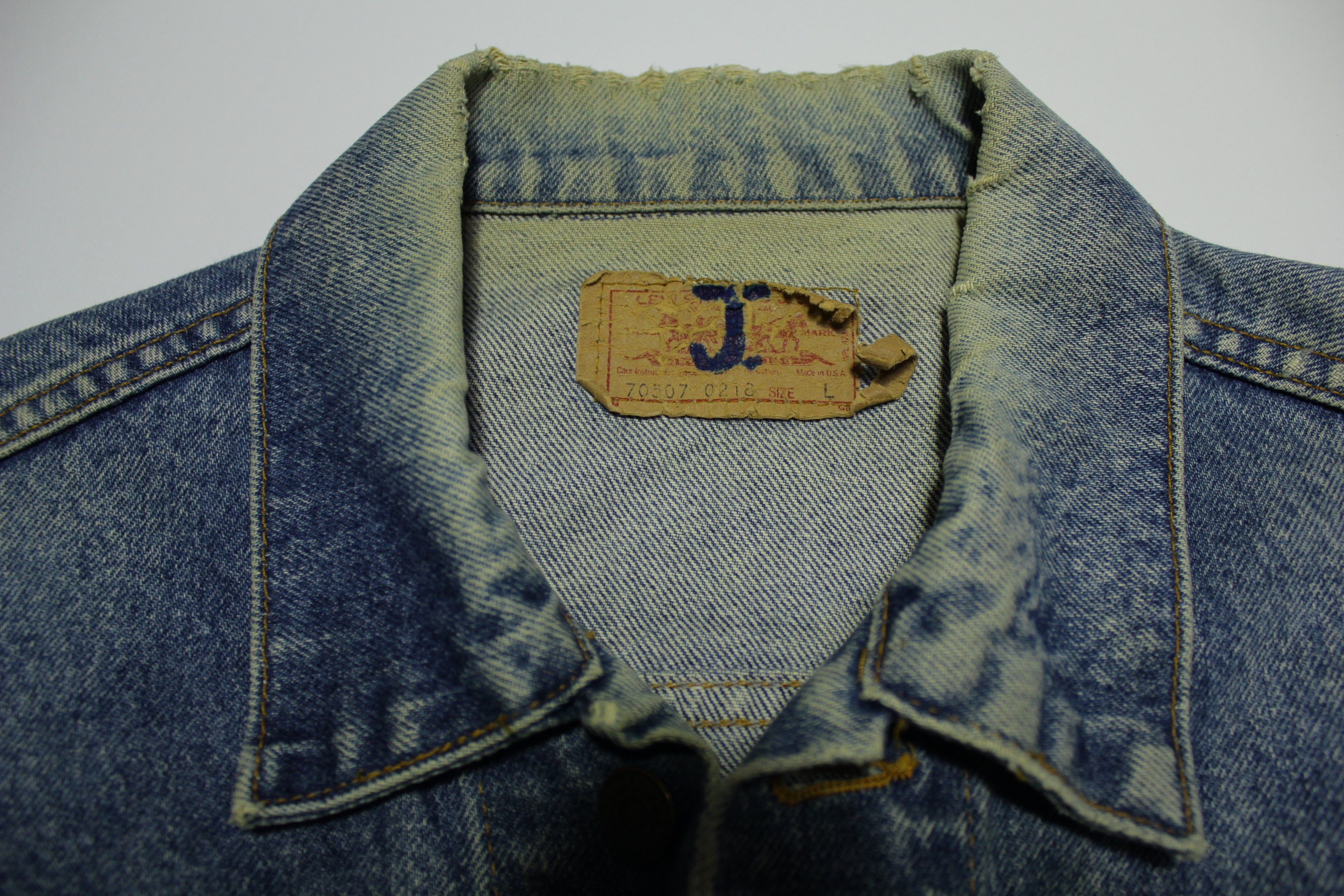 Levis 80's Vintage 70507-0218 Denim Blue Jean Trucker Jacket