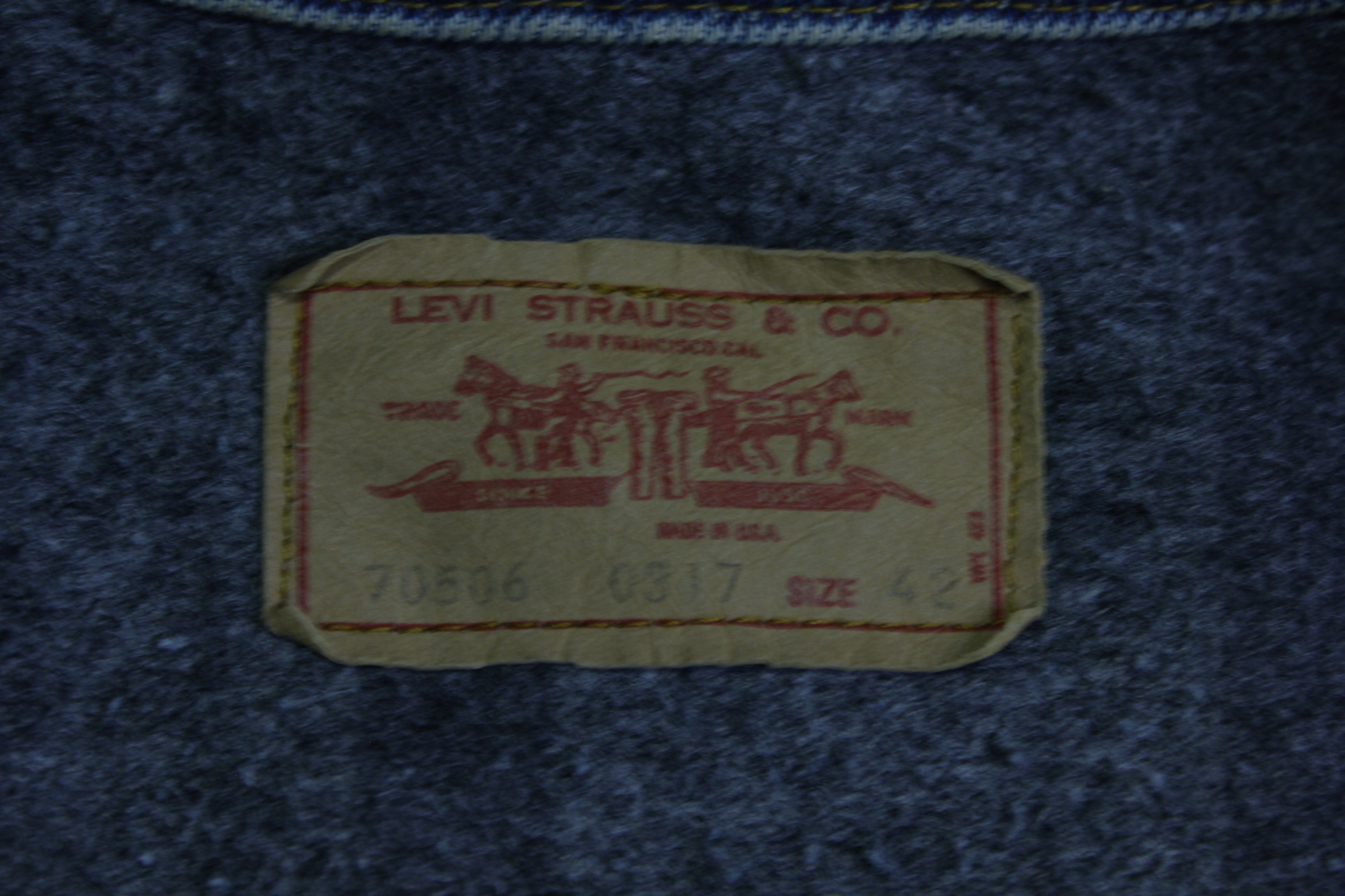 Levis Blanket Lined Vintage 80's 70506 0317 Denim Trucker Jean Jacket