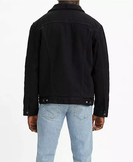 LEVI'S MEN'S TYPE 3 SHERPA TRUCKER JACKET - BERK