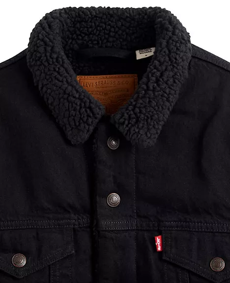 LEVI'S MEN'S TYPE 3 SHERPA TRUCKER JACKET - BERK