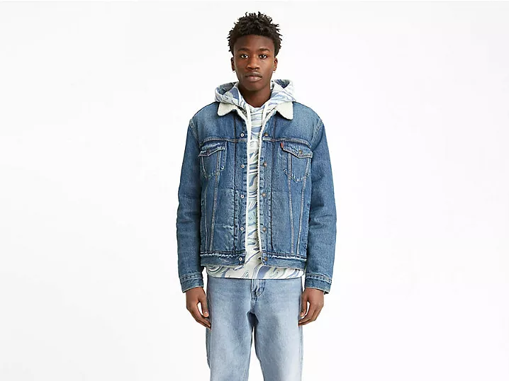 LEVI'S MEN'S TYPE 3 SHERPA TRUCKER JACKET - FABLE