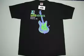 Live Stock 1992 Vintage KLZX Z93 Utah Rock Fest T-Shirt