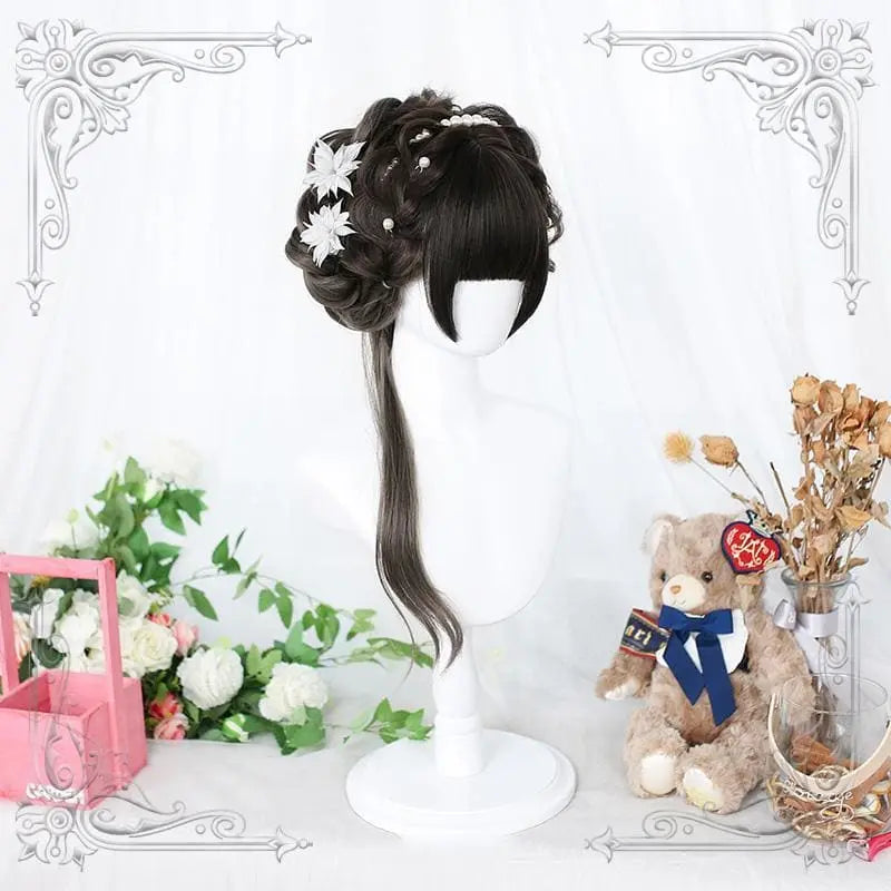 Lolita Gray Long Curly Wig MM0850