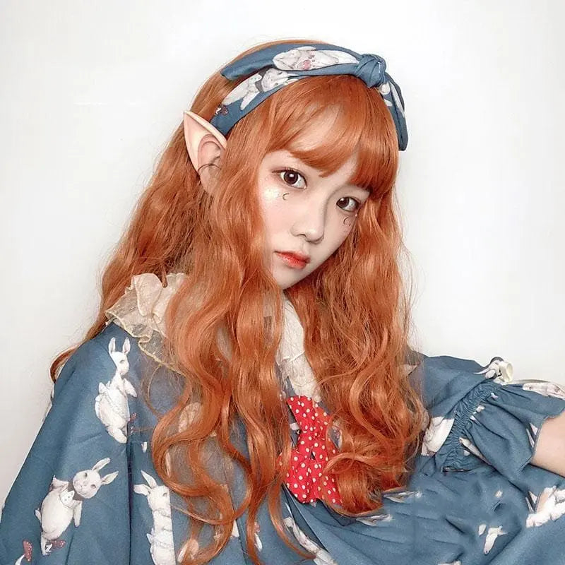 Lolita Pumpkin Long Curly Wig MK15560