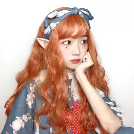 Lolita Pumpkin Long Curly Wig MK15560