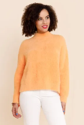 Lori Mock Neck Fuzzy Sweater