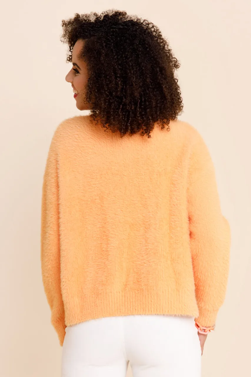 Lori Mock Neck Fuzzy Sweater