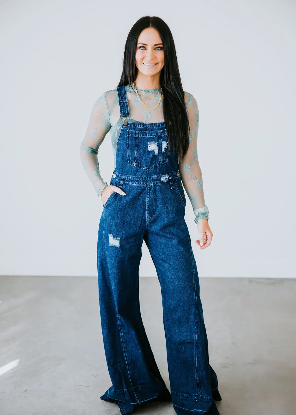 Magnolia Wide Leg Denim Overalls