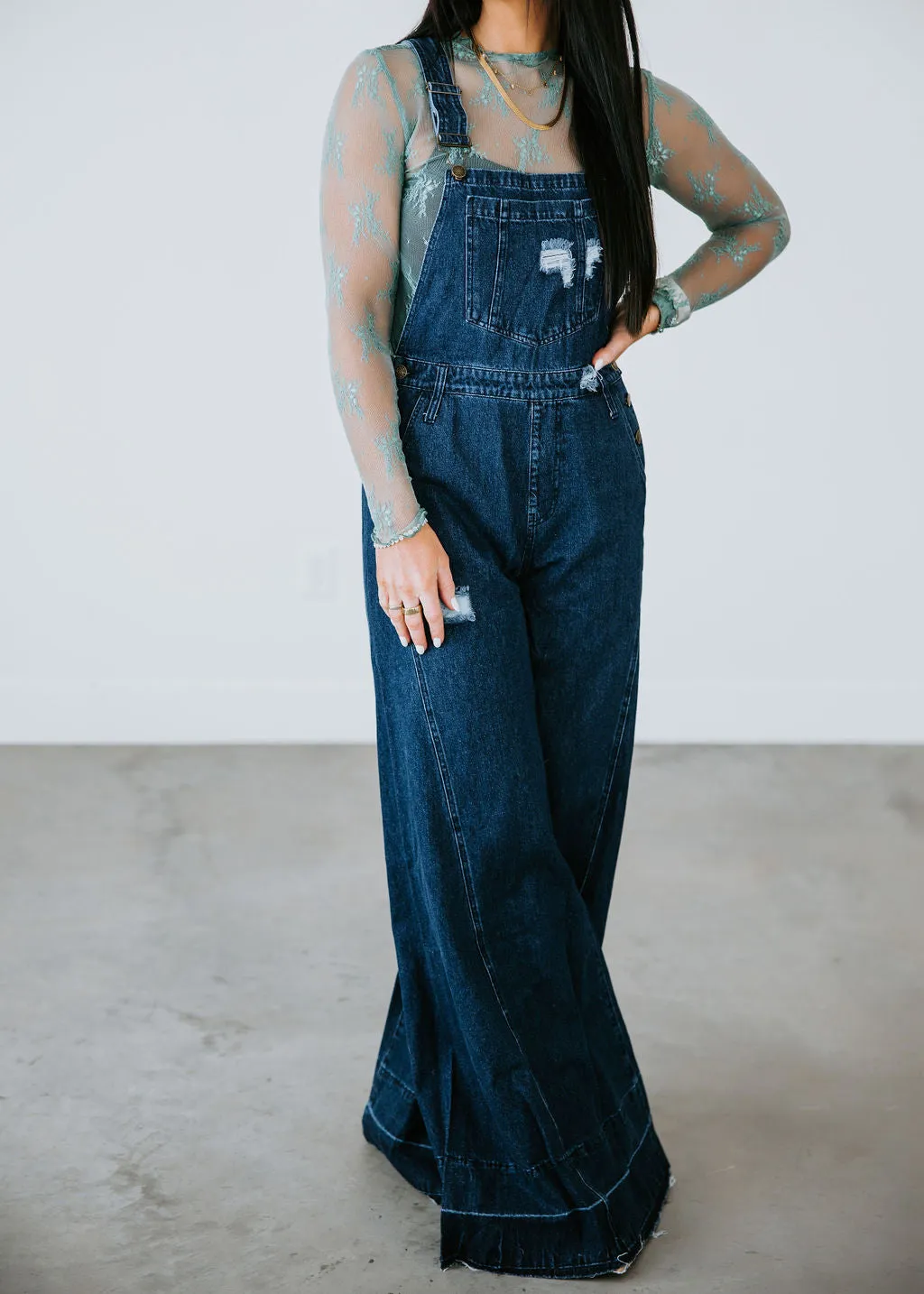 Magnolia Wide Leg Denim Overalls