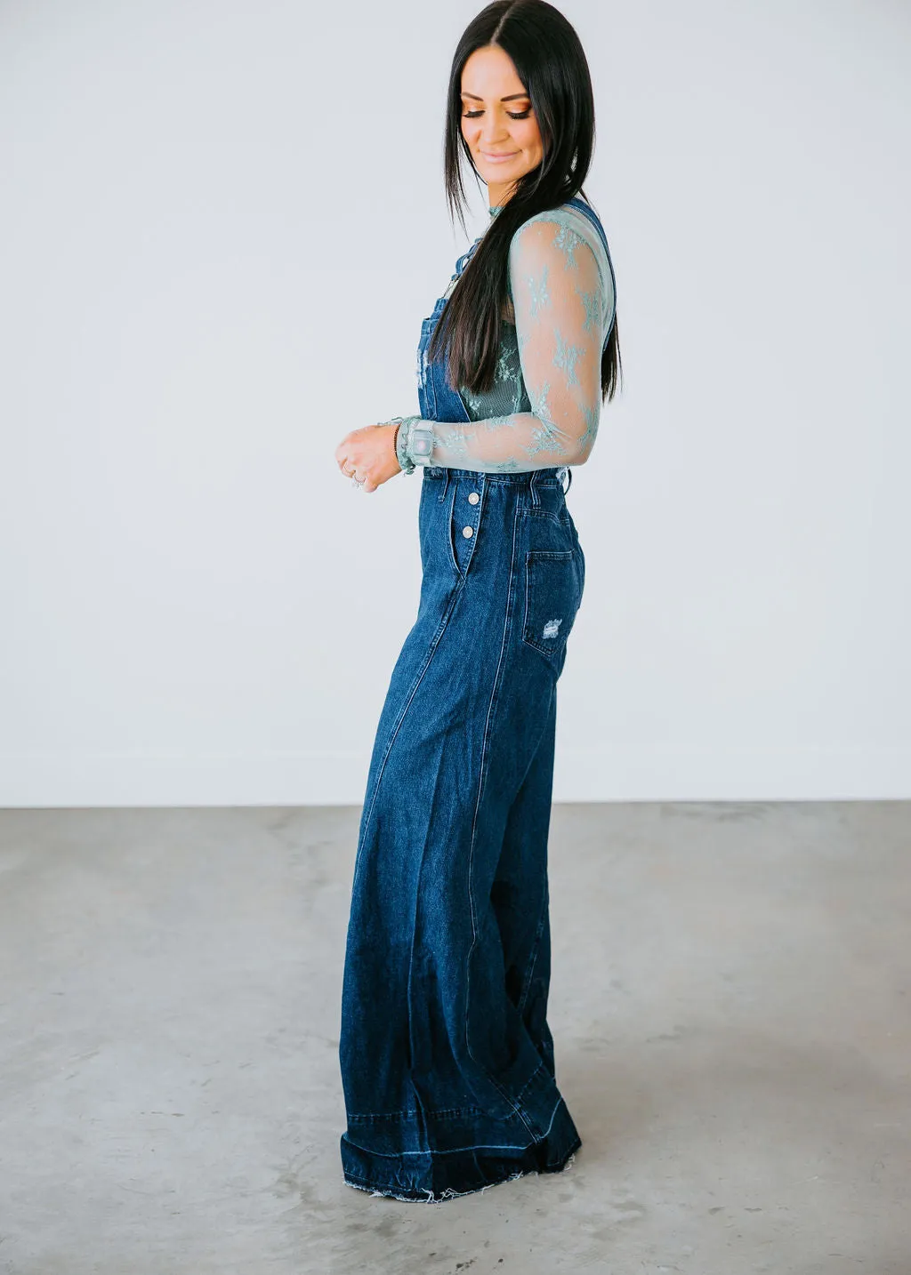 Magnolia Wide Leg Denim Overalls