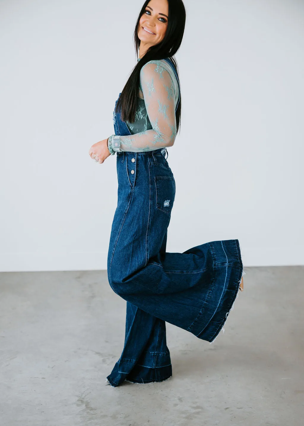 Magnolia Wide Leg Denim Overalls