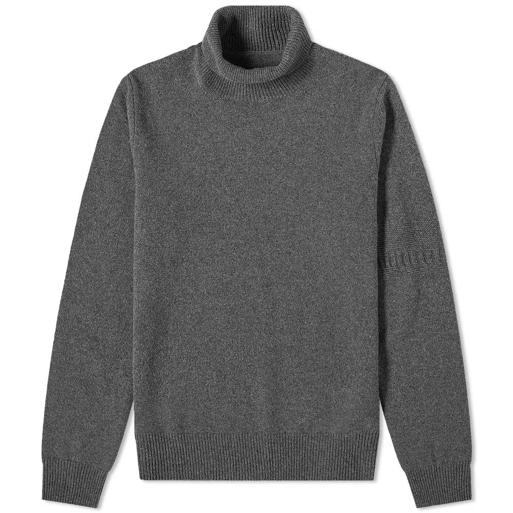 Maison Margiela 14 Sleeve Detail Roll Neck KnitDark Grey