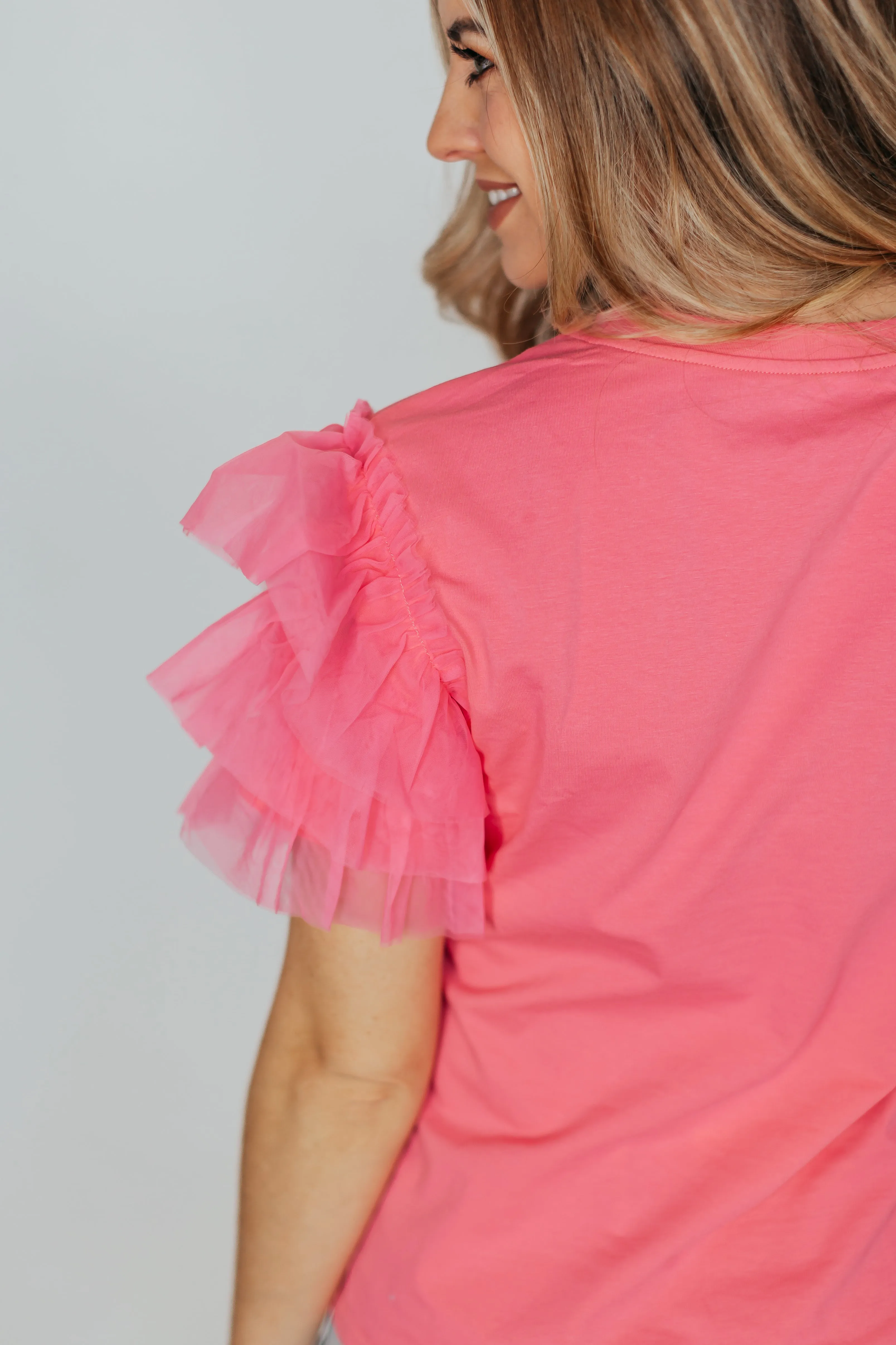 Margo Tulle Sleeve Top