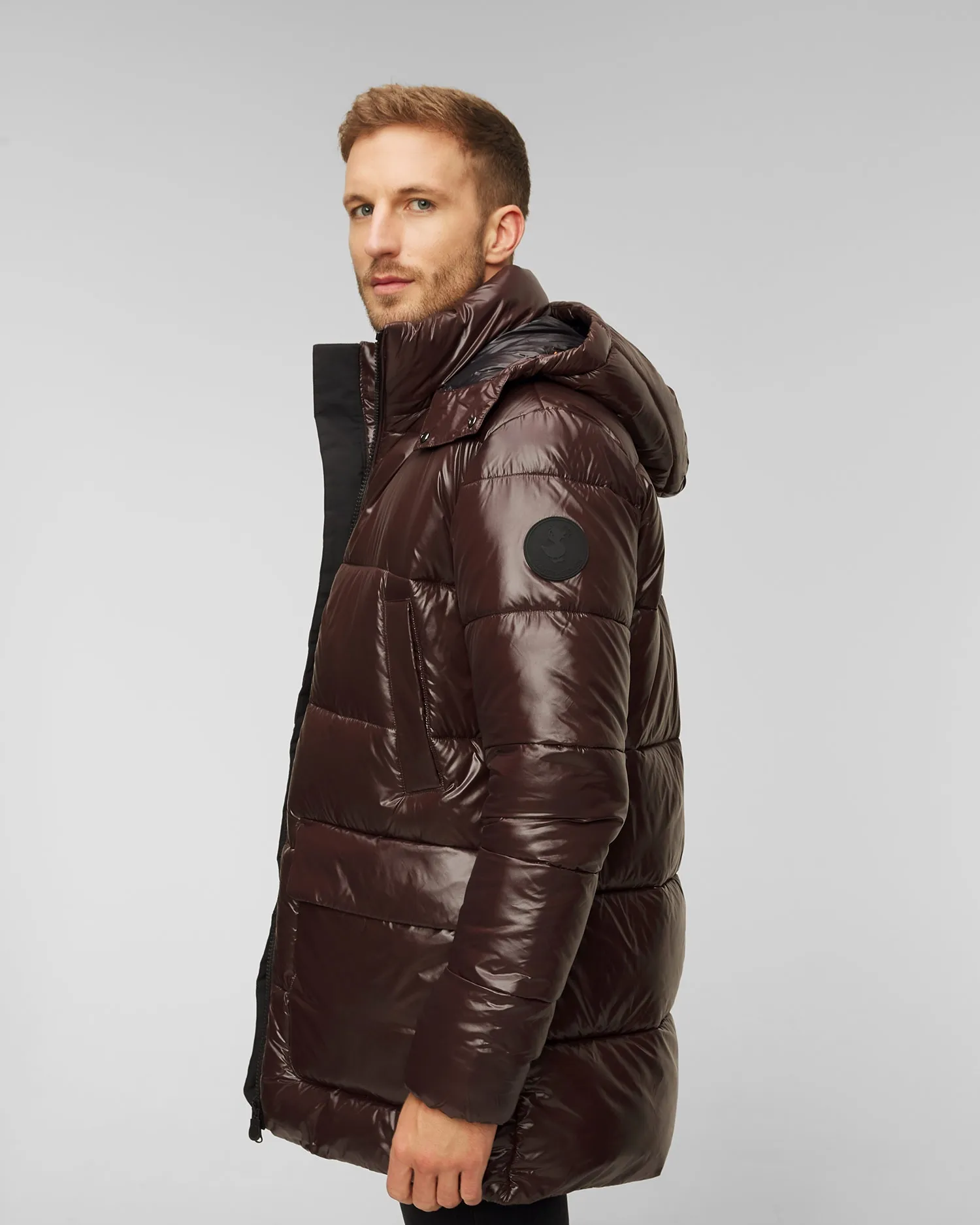 Men's brown down jacket Save the Duck Christian d40292mluck17-40009