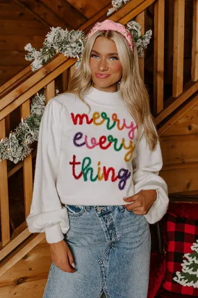 Merry Everything Tinsel Sweater