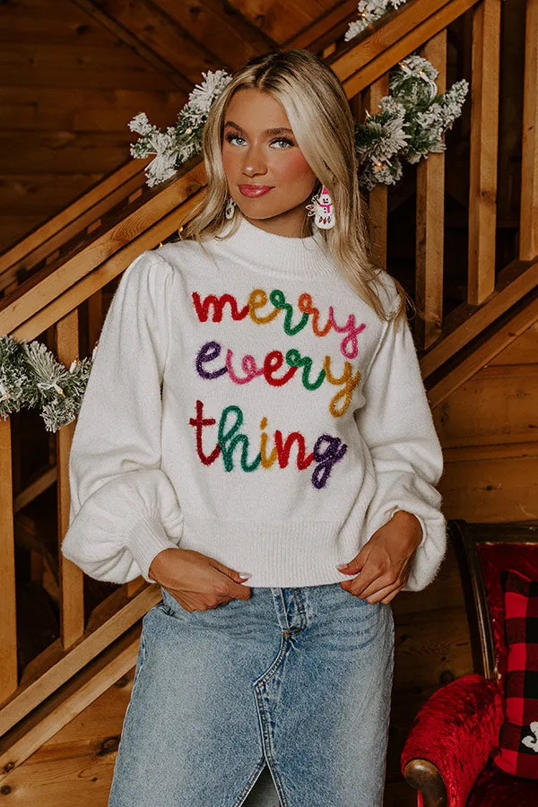 Merry Everything Tinsel Sweater