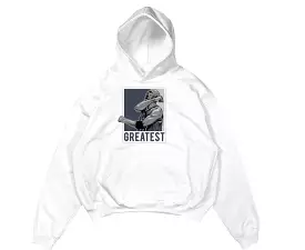 Mj Greatest Cool Grey 11's Tee White Hoodie