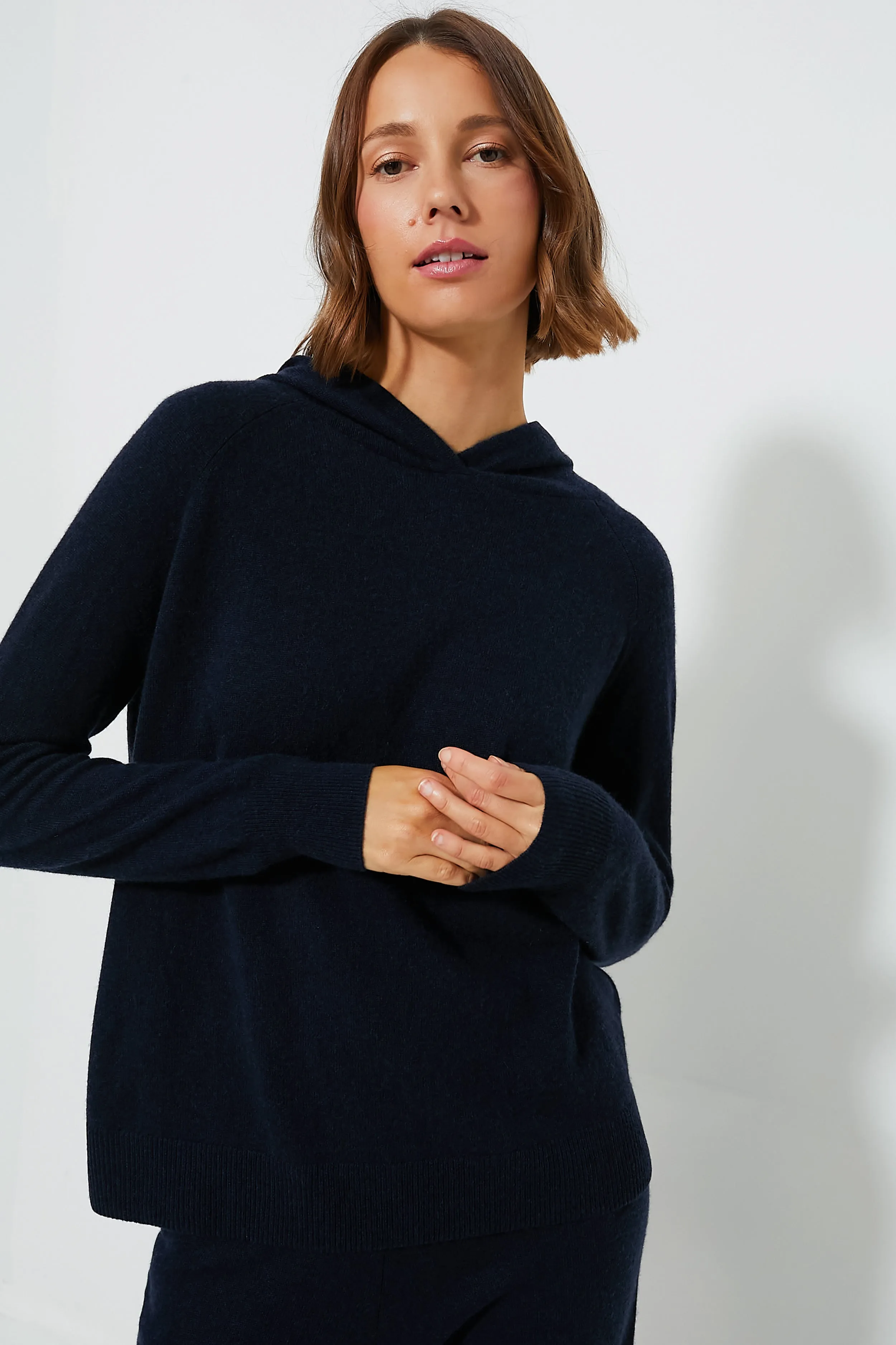 Navy Cashmere Jane Hoodie