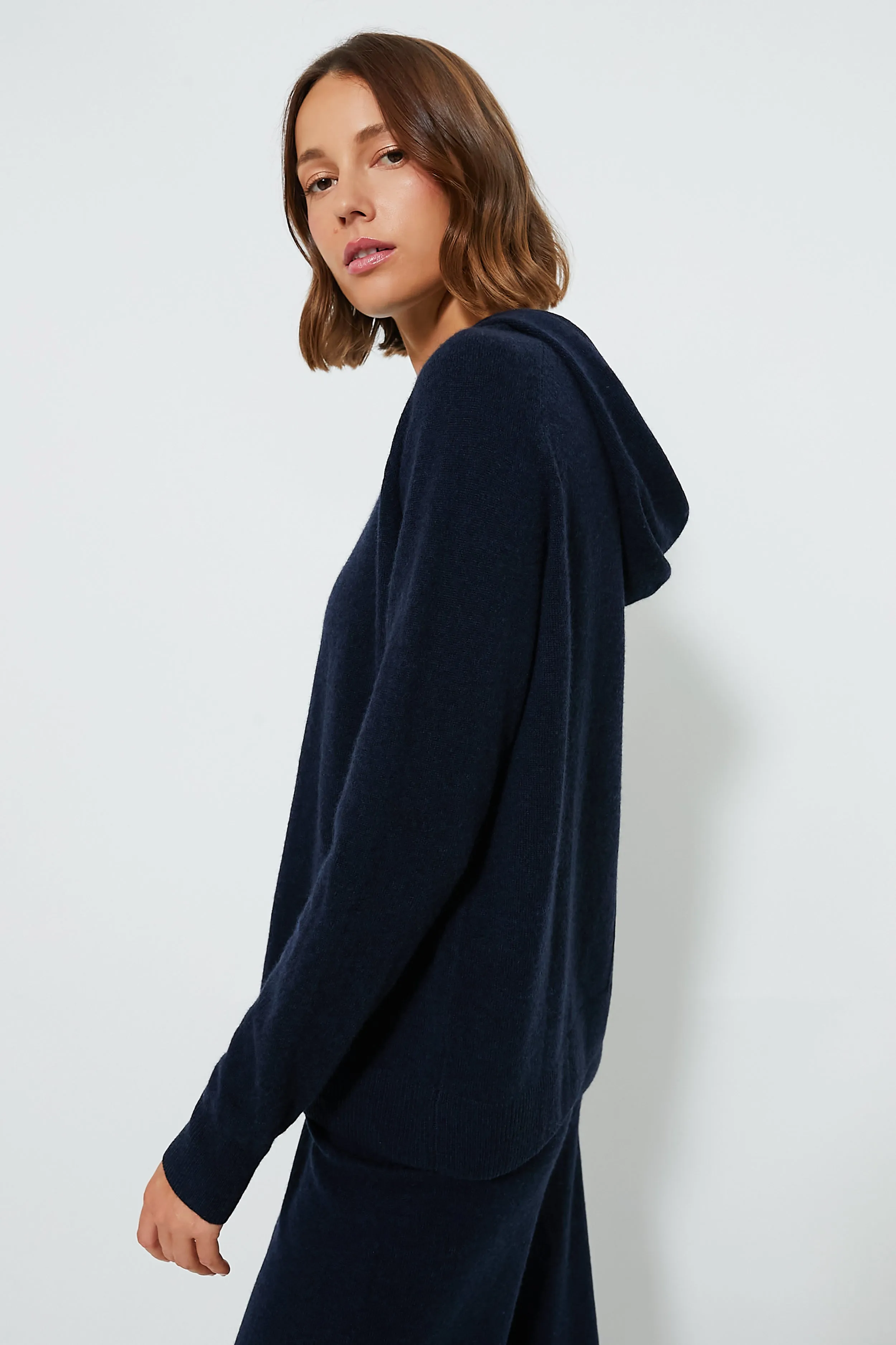 Navy Cashmere Jane Hoodie