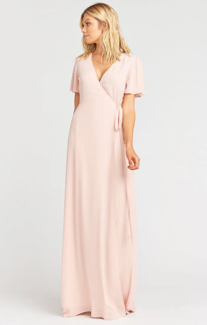 Noelle Flutter Wrap Dress