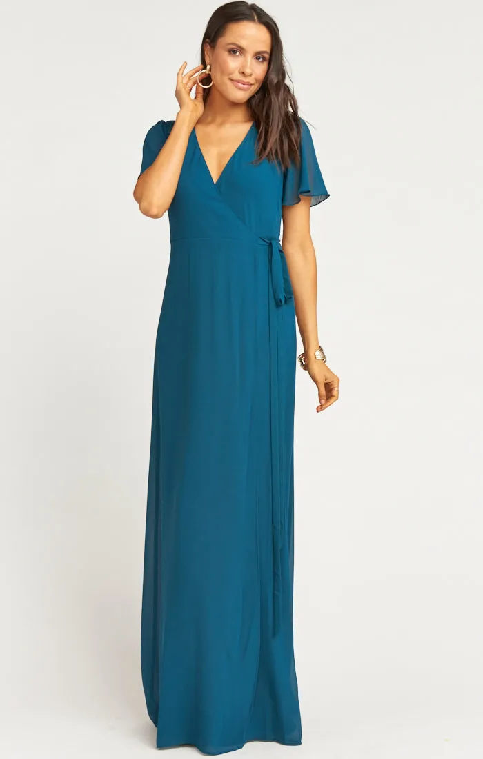 Noelle Flutter Wrap Dress