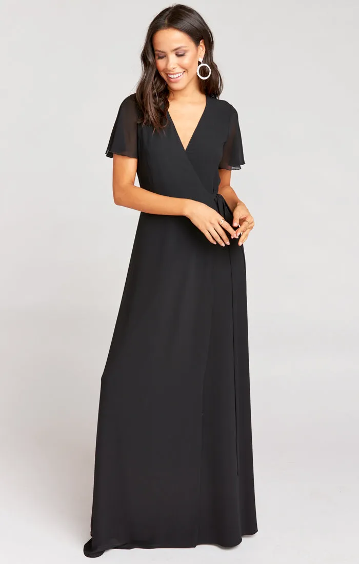 Noelle Flutter Wrap Dress