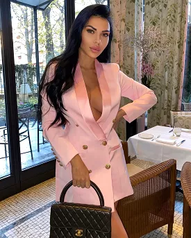 Noelle Pink Blazer Dress