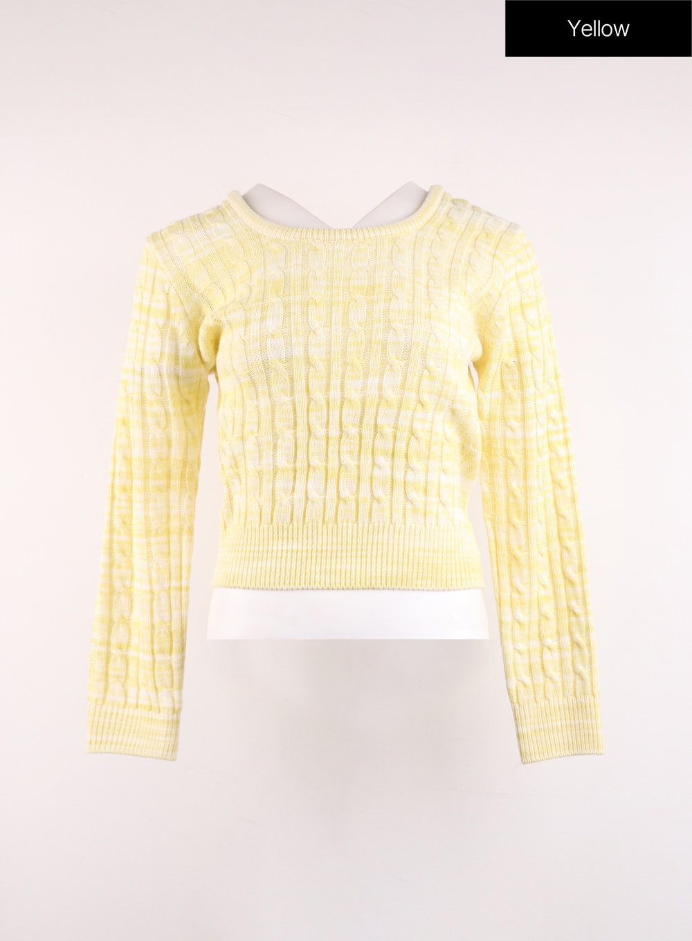 Ombre Cable Knit Round Neck Sweater OJ425