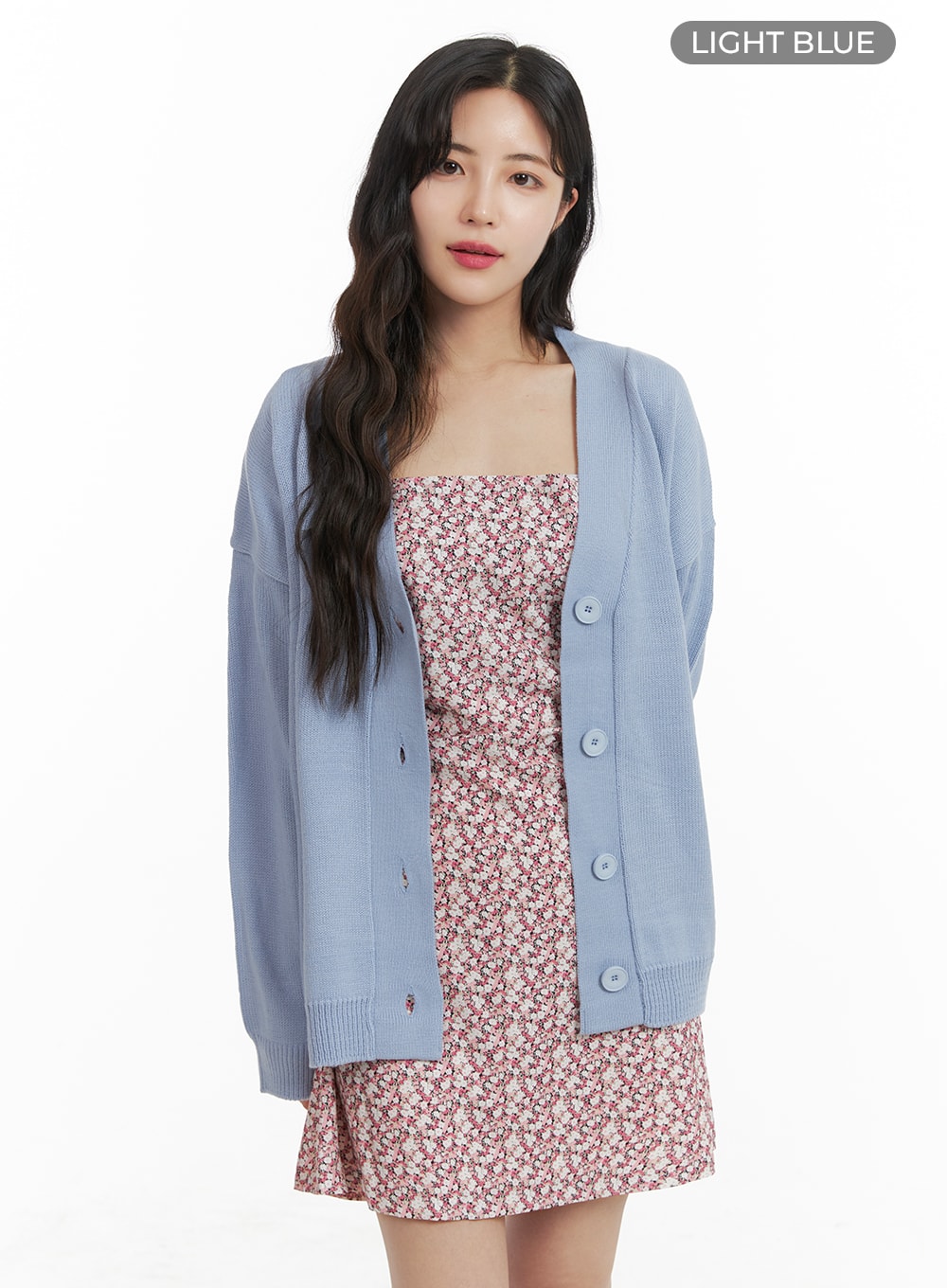 Oversized V-Neck Cardigan OM422