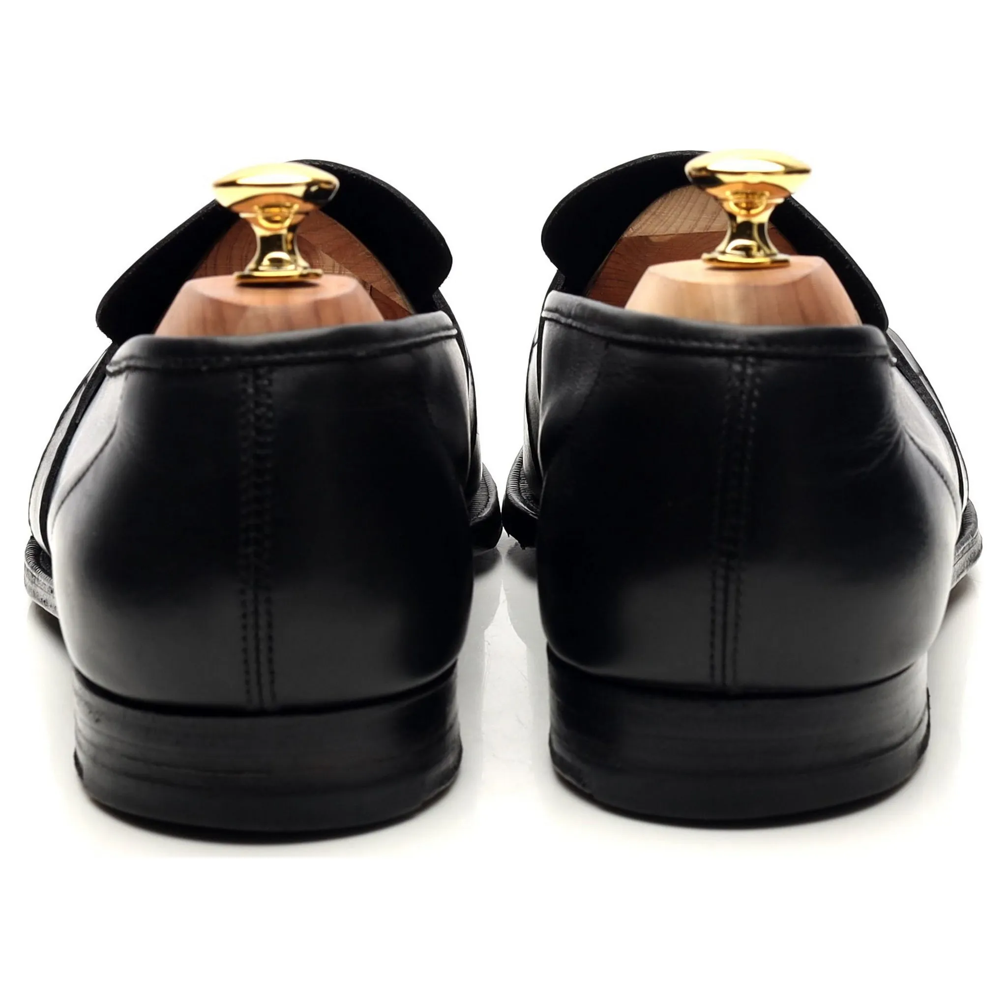 'Owen' Black Leather Loafers UK 10.5 E