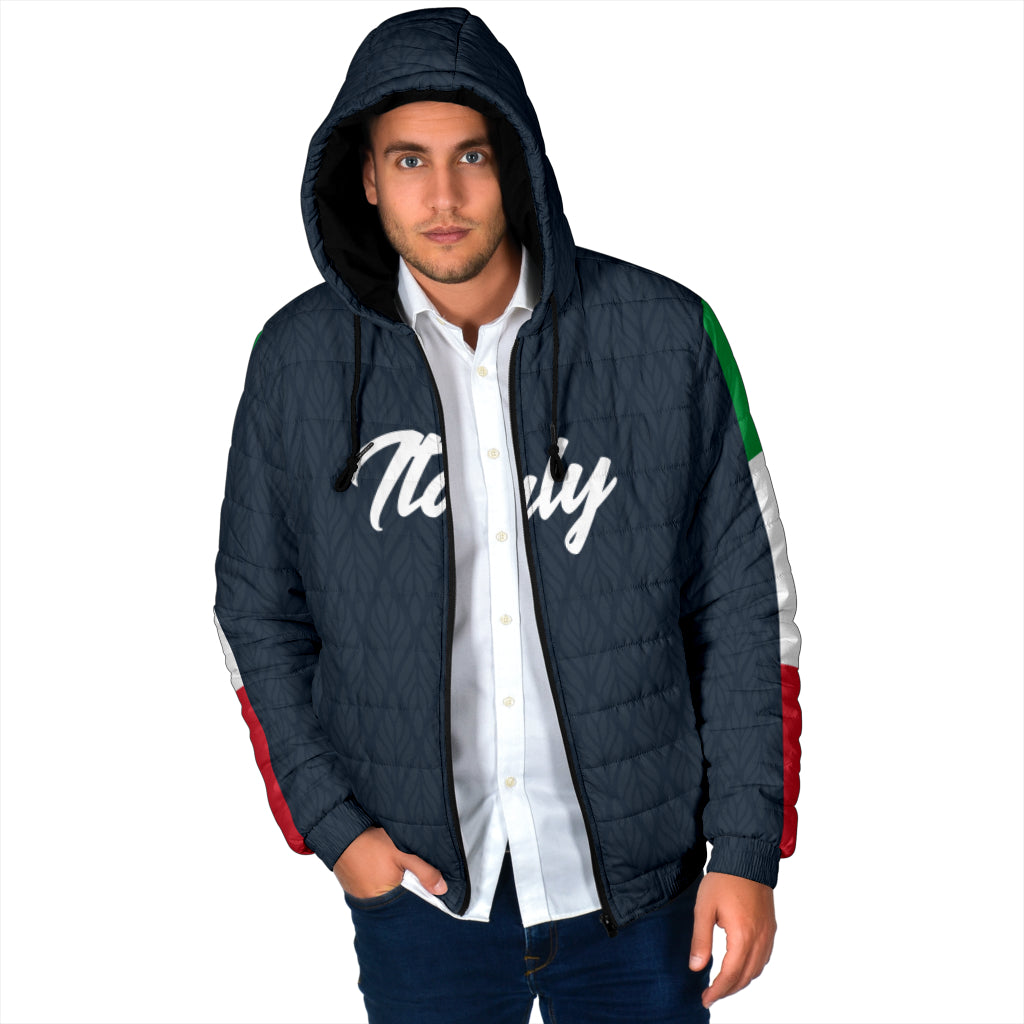 Padded Hooded Jacket - Italy Navy