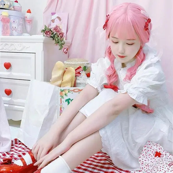 Pink Orange Lolita Cosplay Wigs MK15008