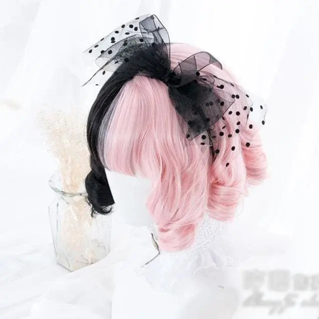 Pink&Black Lolita Cosplay Wig MK14909