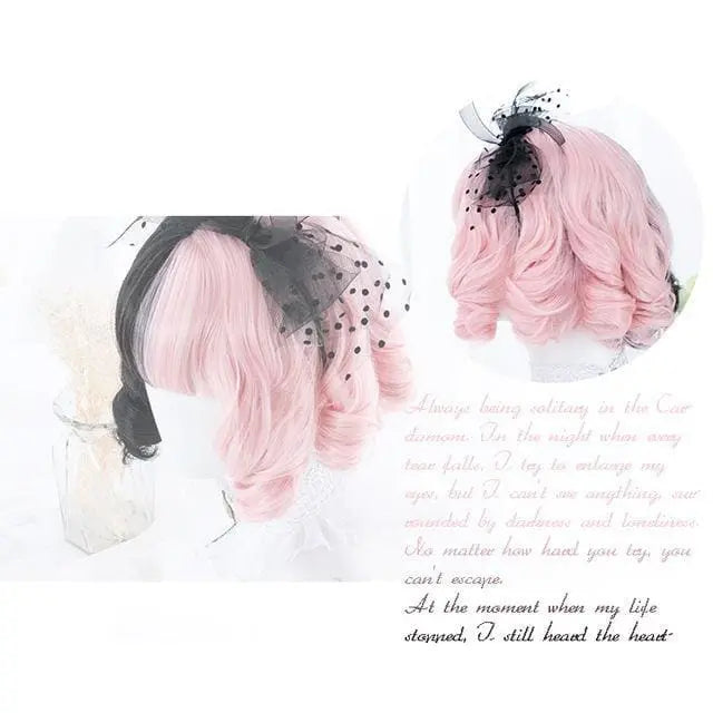 Pink&Black Lolita Cosplay Wig MK14909