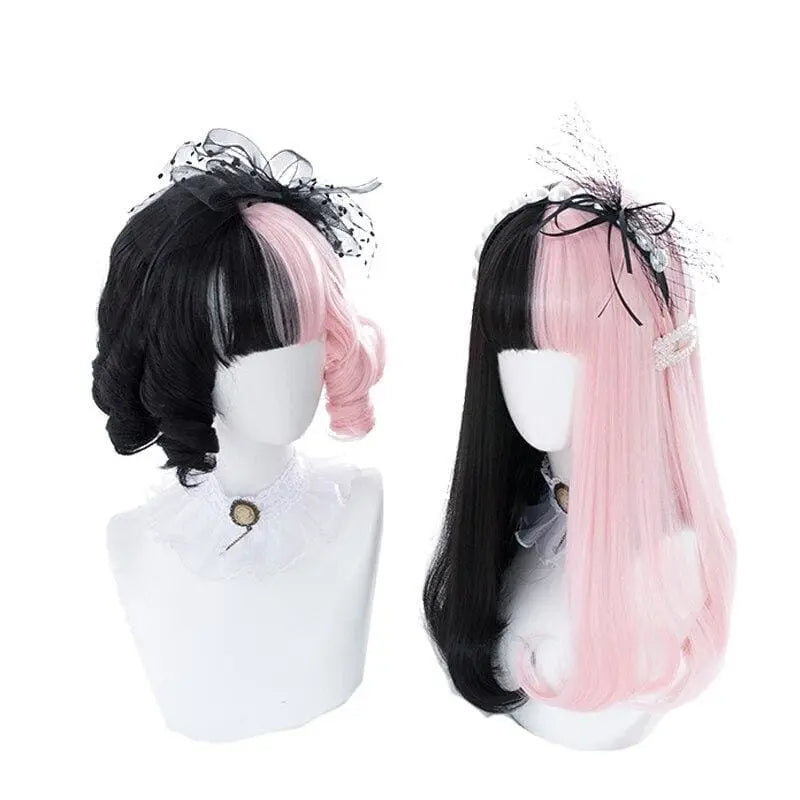 Pink&Black Lolita Cosplay Wig MK14909