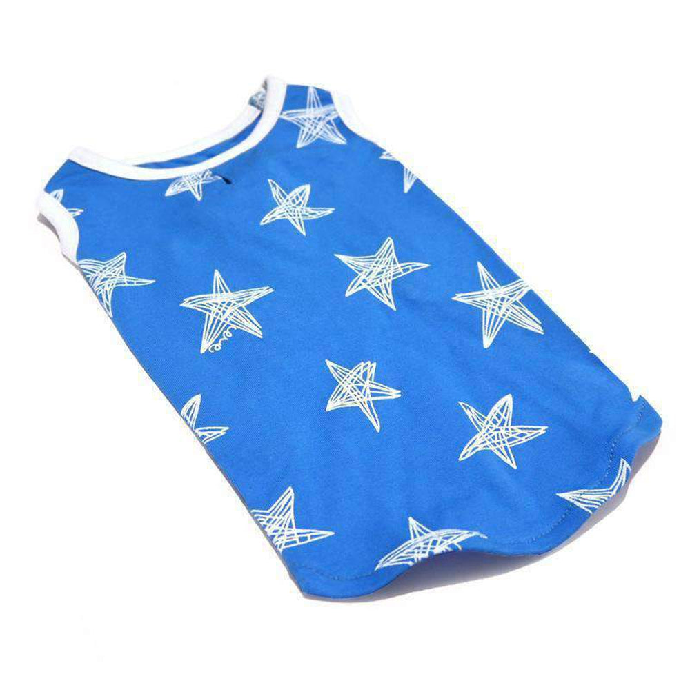 PuppyPAWer Starry Dog Tank Top by Dogo - Blue