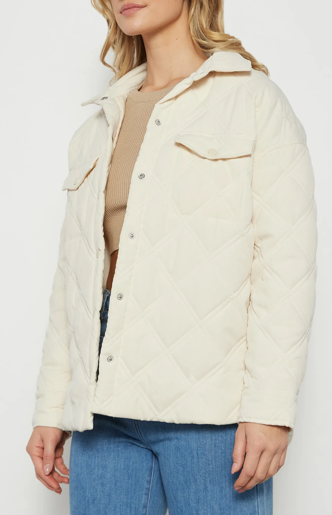 Quilted Trucker Jacket with Pocket Details (WJT224A)